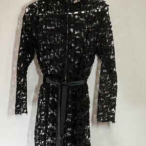 Floral Overlay Lace Maxi in Black